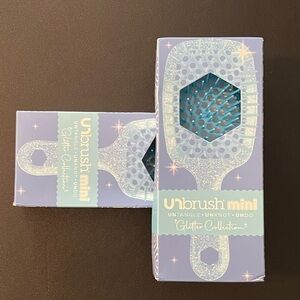 FHI HEAT UNBRUSH MINI GLITTER UNTANGLE HAIR BRUSH LOT OF 2